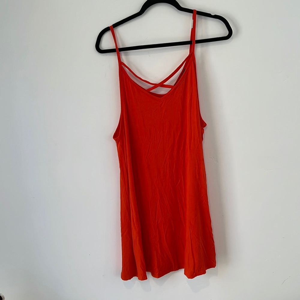 Bright orange dress